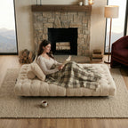 Cyber Homemake ● Sofá Cama Moderno sin Brazos con Muelles (Beige)