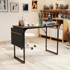 Escritorio de Bolsillo Moderno con Almacenaje 100 X 48 X 74 cm Marrón