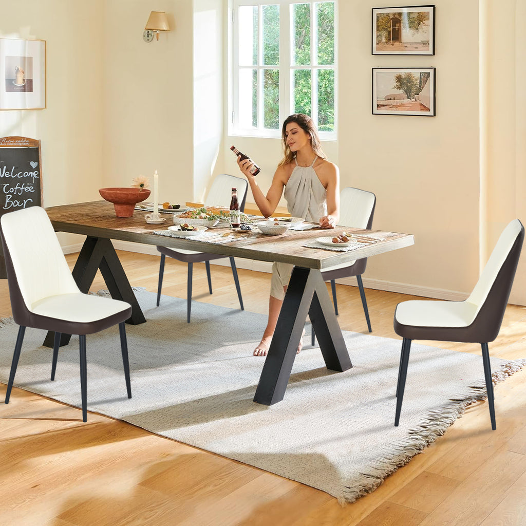 Sillas de Comedor Modernas y Cómodas de 2 Piezas para Comedor y Cocina Marrón