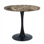Cyber Homemake ● Mesa de Comedor Redonda con Revestimiento de Mármol