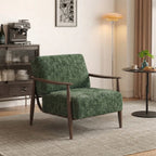 Cyber Homemake ● Sillón de Terciopelo Chenilla y Madera (Verde)
