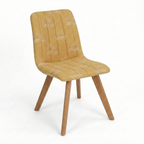 Cyber Homemake ● Silla de Comedor con Estampado de Sol y Mar Juego de 4 (Amarillo)