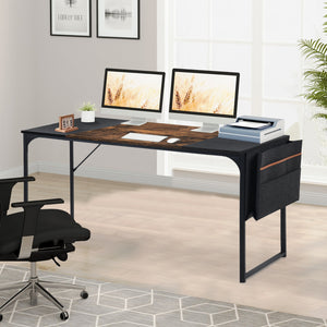 Escritorio Moderno con Bolsa de Almacenamiento Marrón 140 x 60 x 74 cm