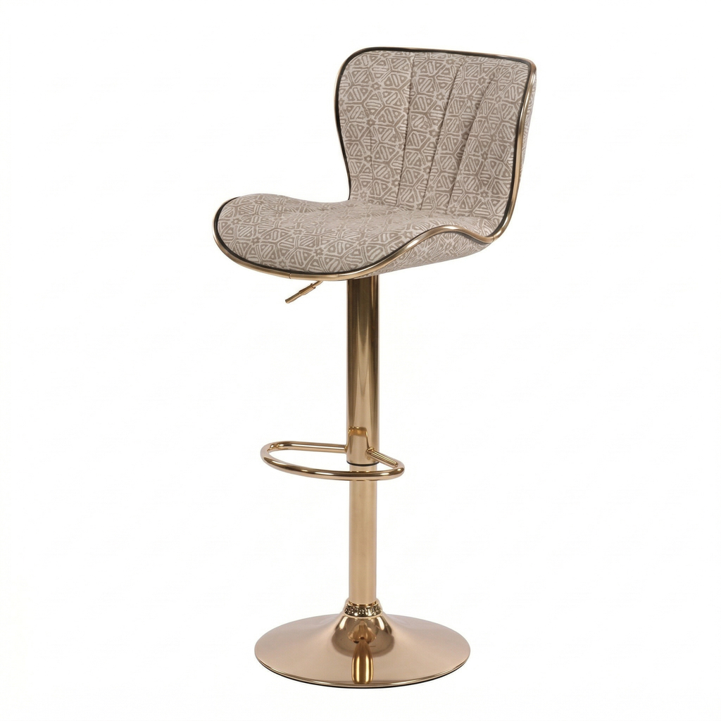 Cyber Homemake ● Taburete de Bar Moderno Lujoso con Acabado Dorado