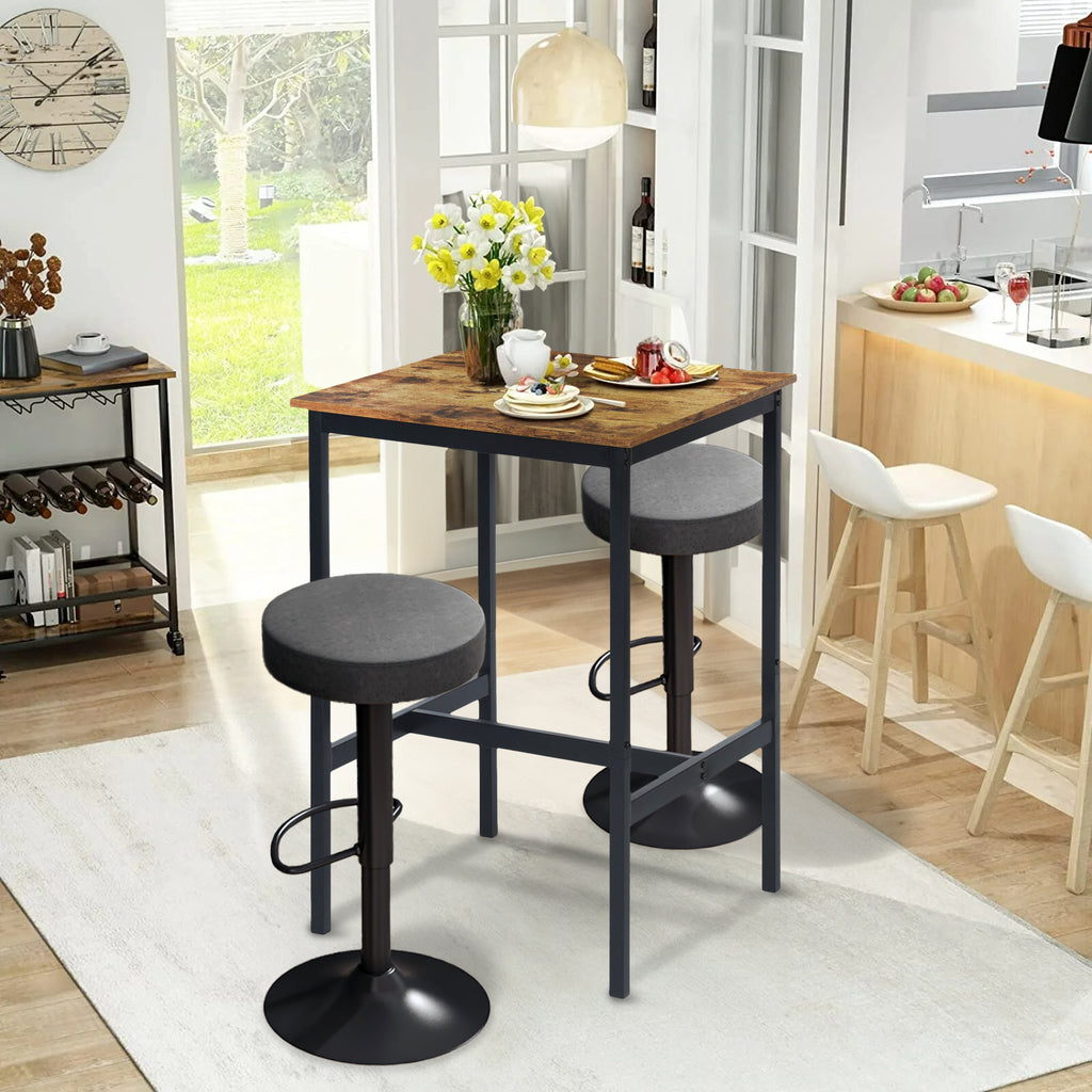 Mesa de Bar Cuadrada Moderna para Espacios Pequeños Salones y Comedores Vintage