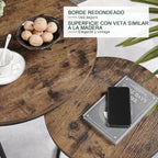 Set de 2 Mesas de Centro Redonda Marrón