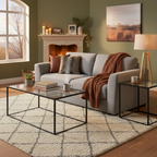 Juego de 2 Mesas de Centro de Cristal