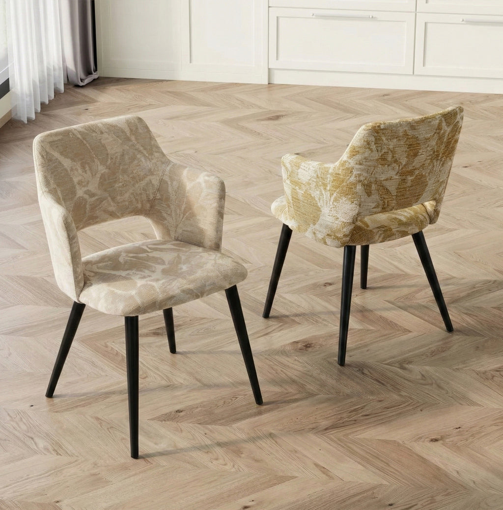 Cyber Homemake ● Silla de Comedor Moderna Estilo Nórdico con Brazos (2 piezas)