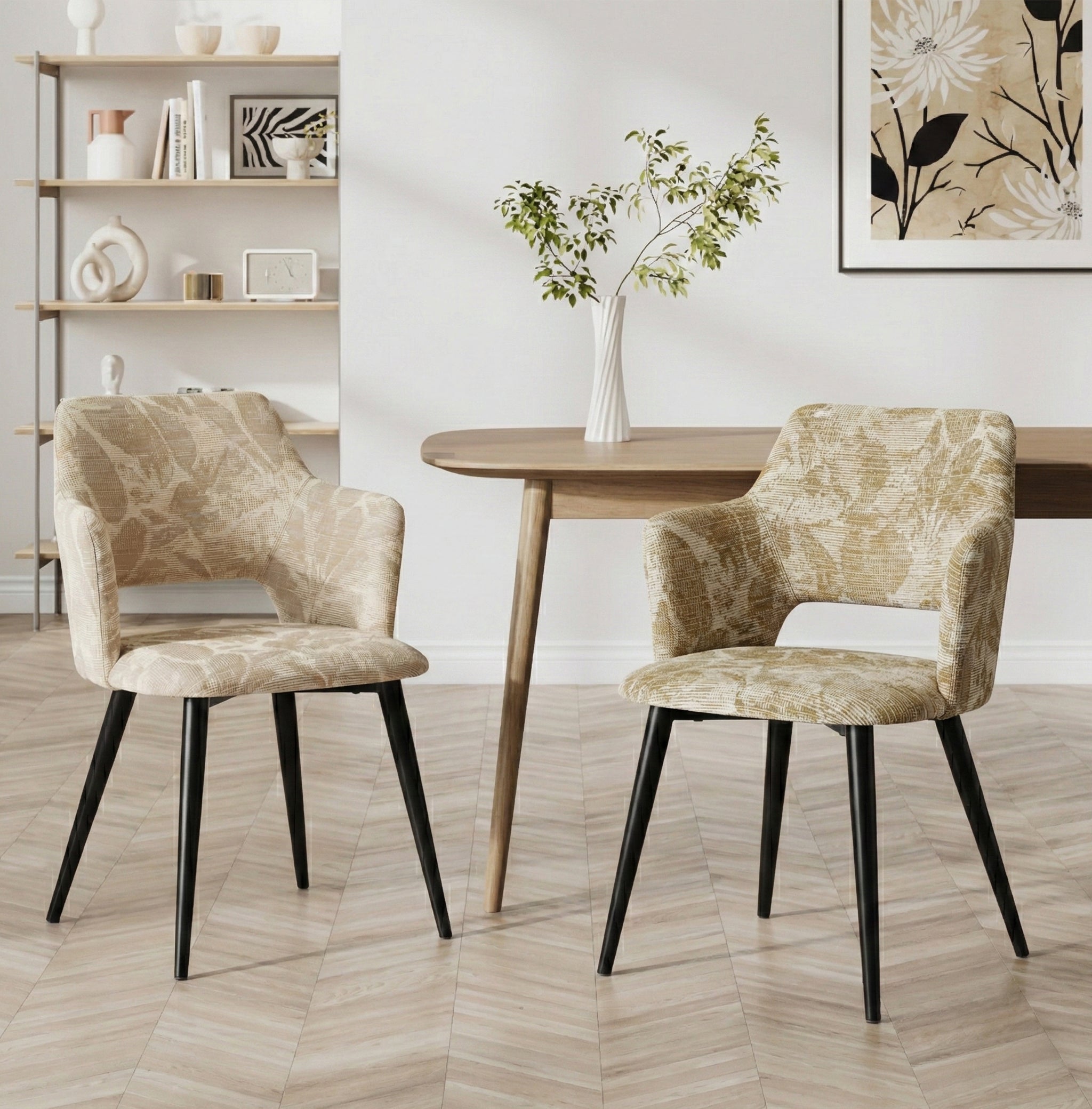 Cyber Homemake ● Silla de Comedor Moderna Estilo Nórdico con Brazos (2 piezas)