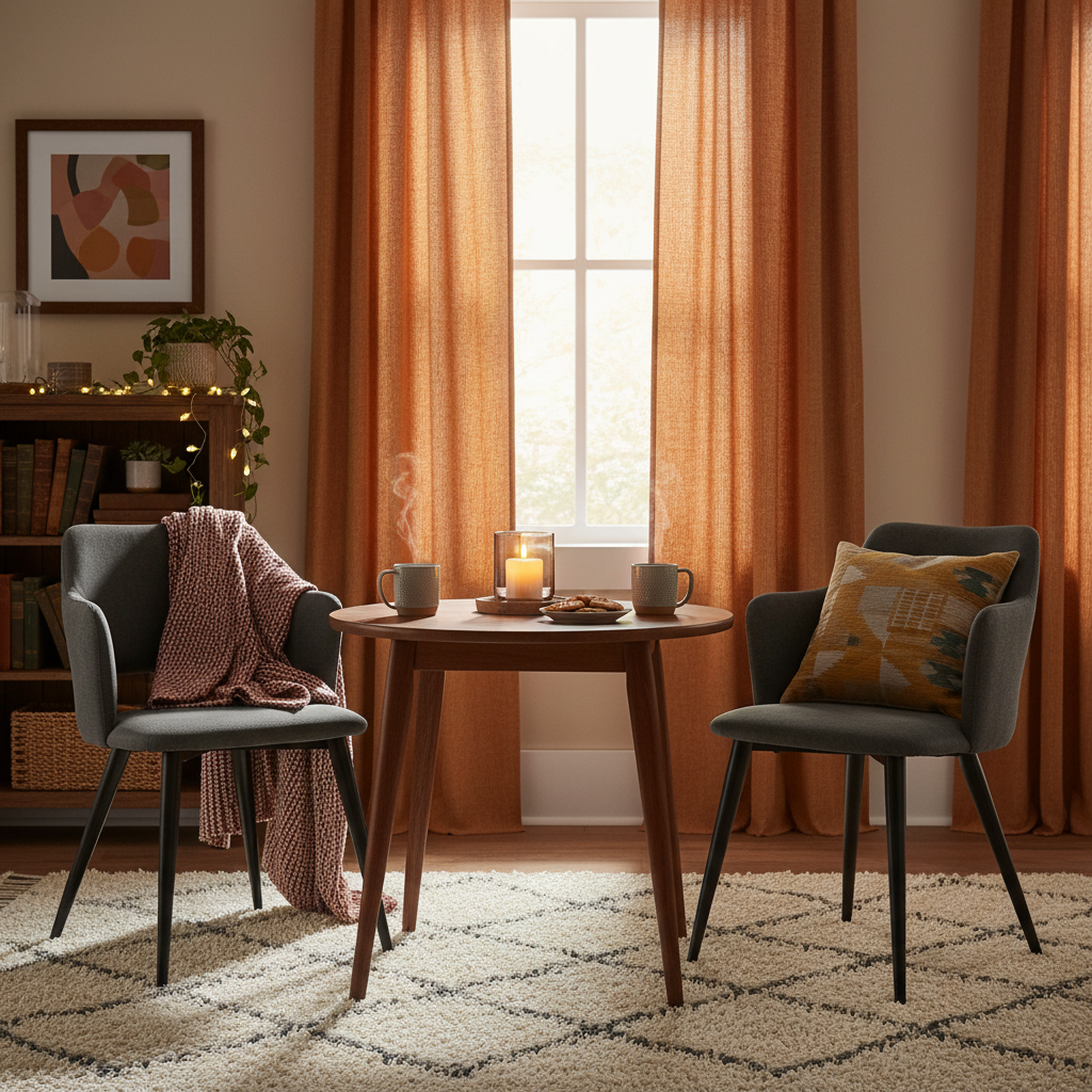 Conjunto de 2 Sillas de Comedor Modernas Respaldo de Diseño Vintage Gris