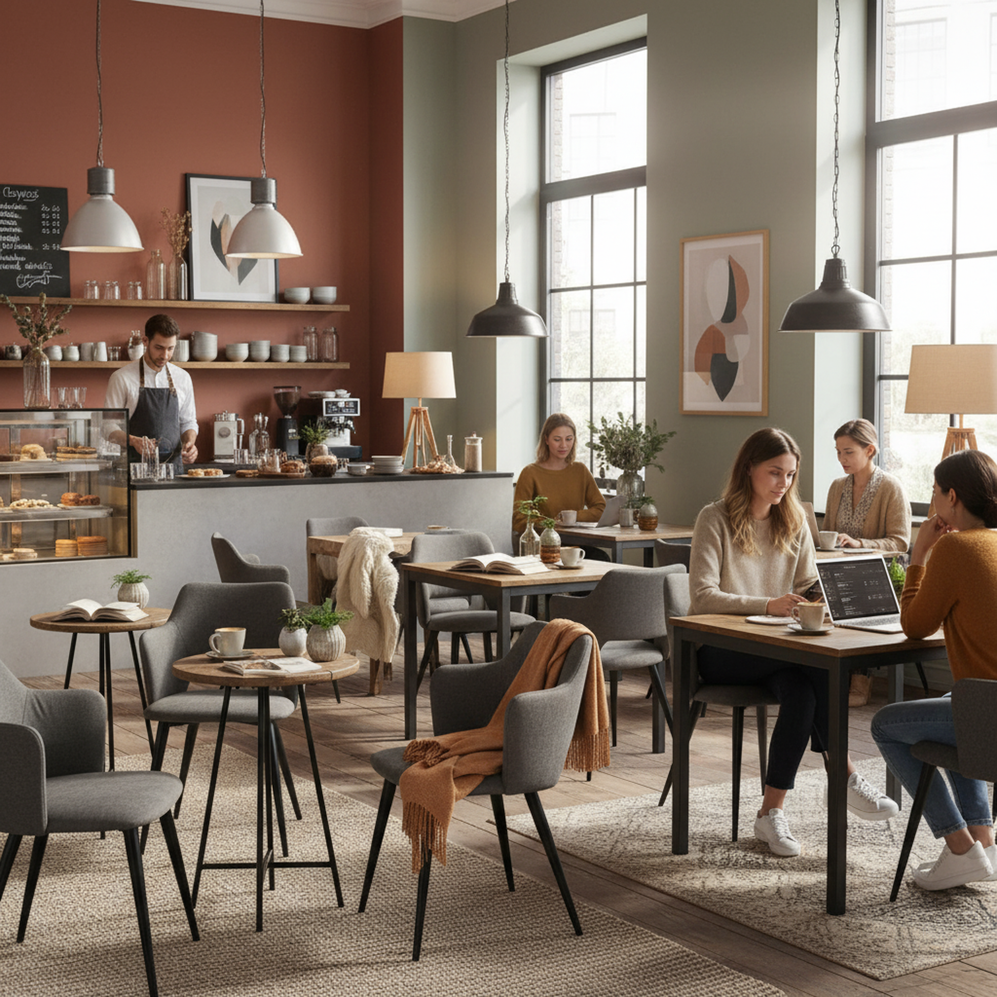 Conjunto de 2 Sillas de Comedor Modernas Respaldo de Diseño Vintage Gris