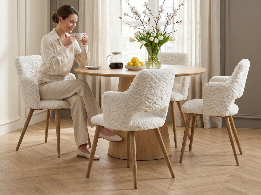 Cyber Homemake ● Silla de comedor con estampado abstracto verde