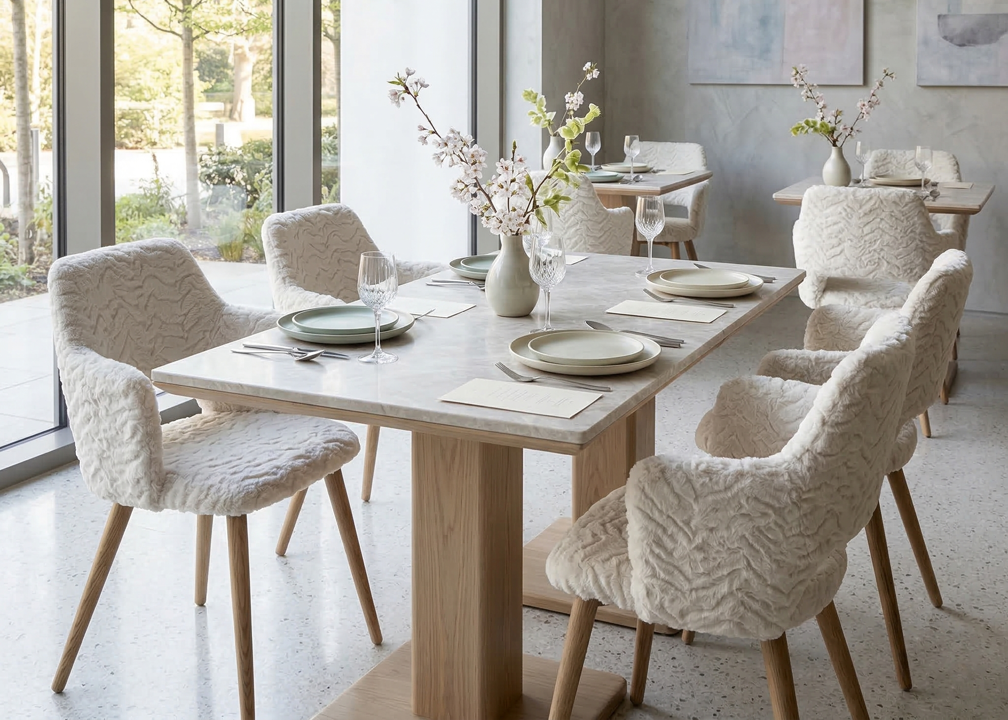 Cyber Homemake ● Silla de comedor con estampado abstracto verde
