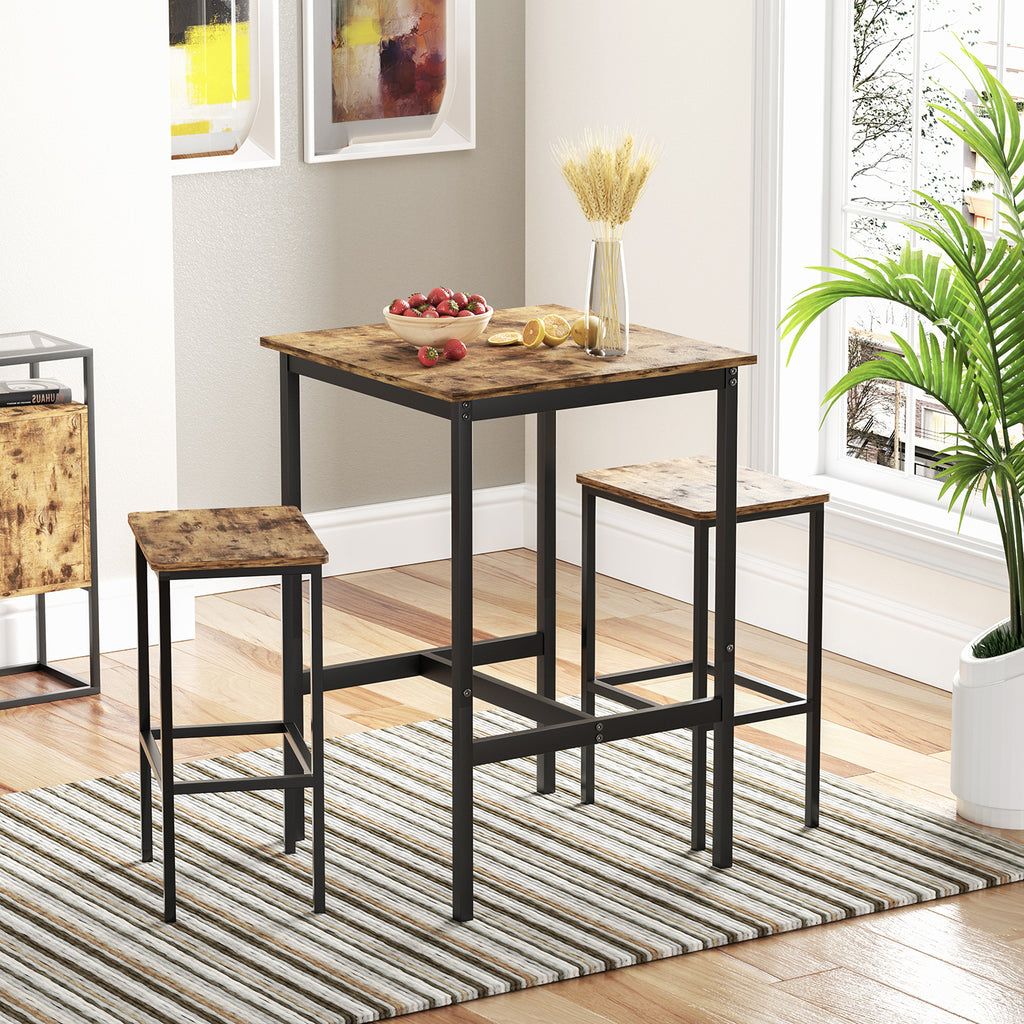 Mesa de Bar Cuadrada Moderna para Espacios Pequeños Salones y Comedores Vintage