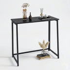 Mesa de Ordenador Plegable para El Hogar Ahorra Espacio 80 X 44 X 74 cm Negro