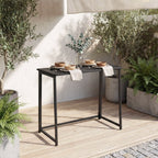 Mesa de Ordenador Plegable para El Hogar Ahorra Espacio 80 X 44 X 74 cm Negro