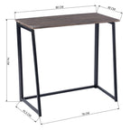 Mesa de Ordenador Plegable para El Hogar Ahorra Espacio 80 X 44 X 74 cm Negro Nuez