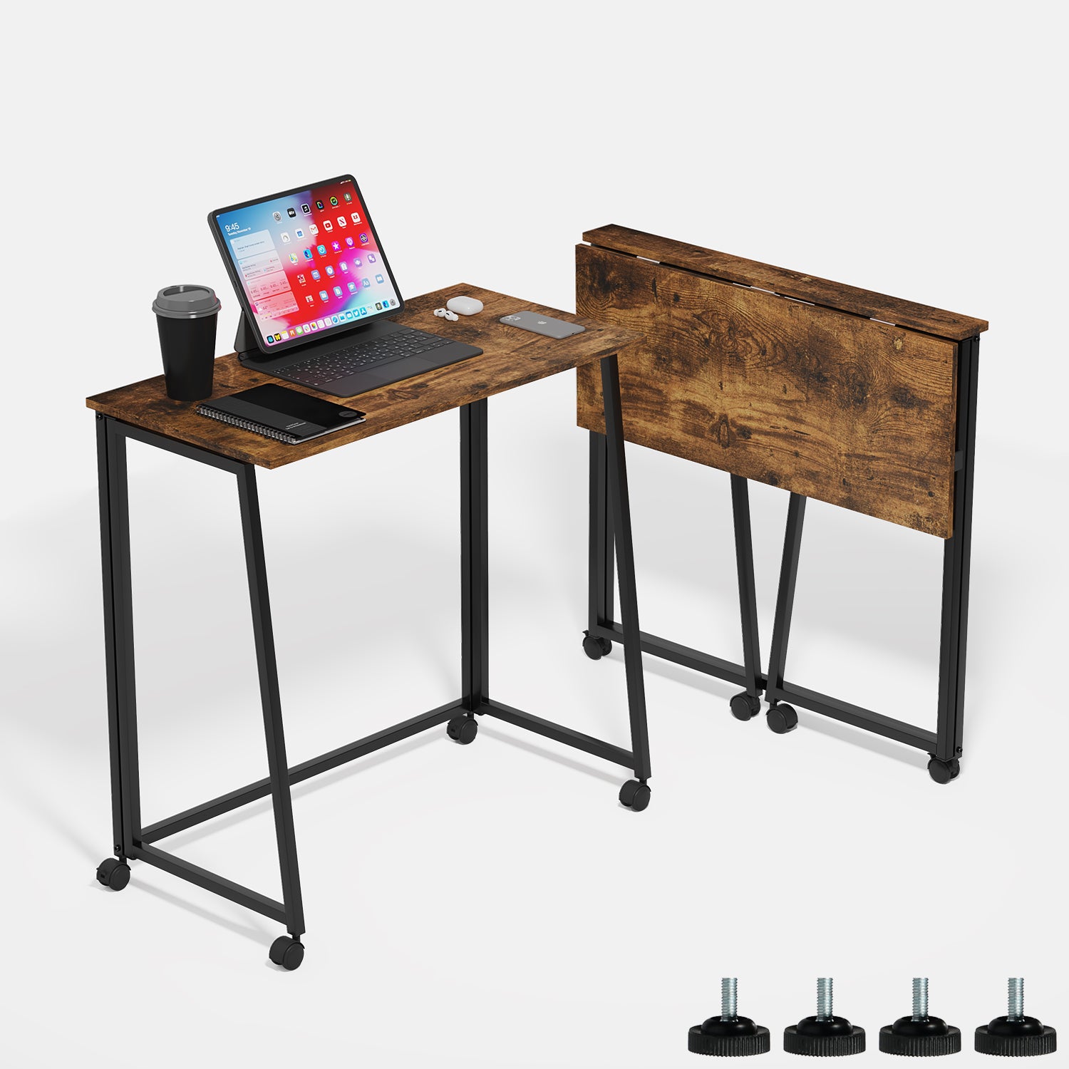 Mesa Plegable con Ruedas 80 x 44 x 74 cm (Vintage)