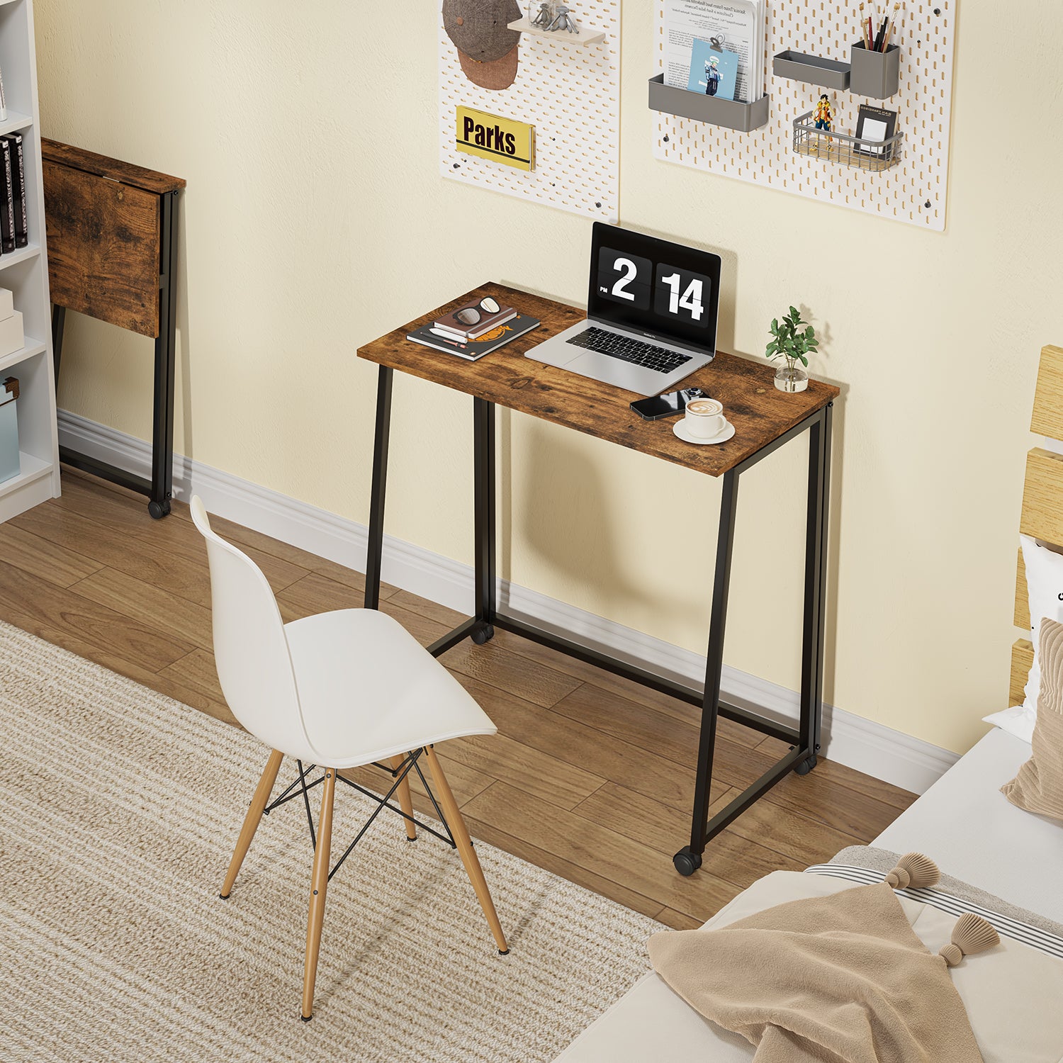 Mesa Plegable con Ruedas 80 x 44 x 74 cm (Vintage)