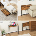 Mesa Plegable con Ruedas 80 x 44 x 74 cm (Vintage)