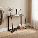 Mesa de Ordenador Plegable para El Hogar Ahorra Espacio 80 X 44 X 74 cm Negro Nuez