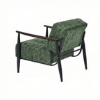 Cyber Homemake ● Sillón de Terciopelo Chenilla y Madera (Verde)