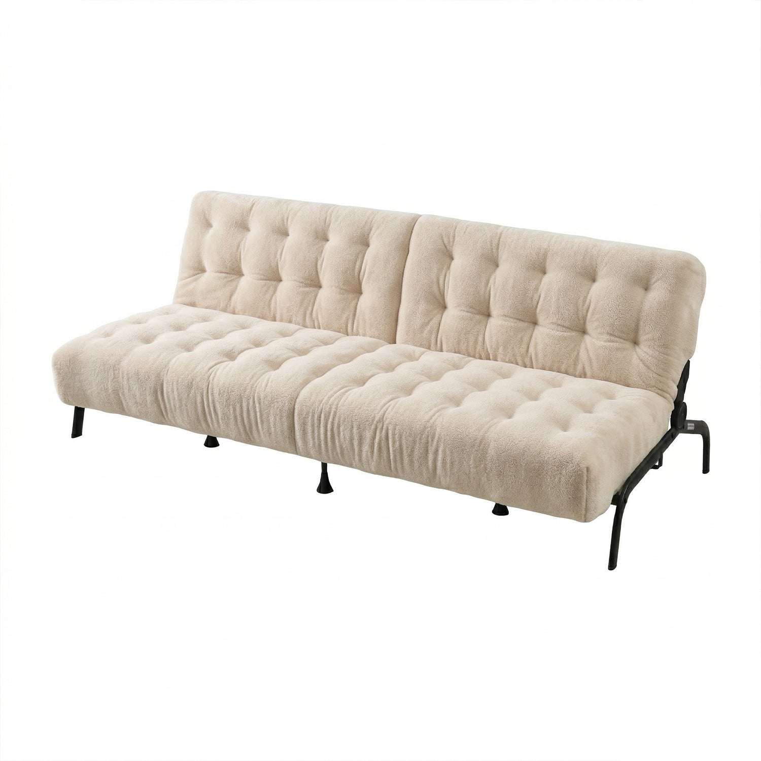 Cyber Homemake ● Sofá Cama Moderno sin Brazos con Muelles (Beige)