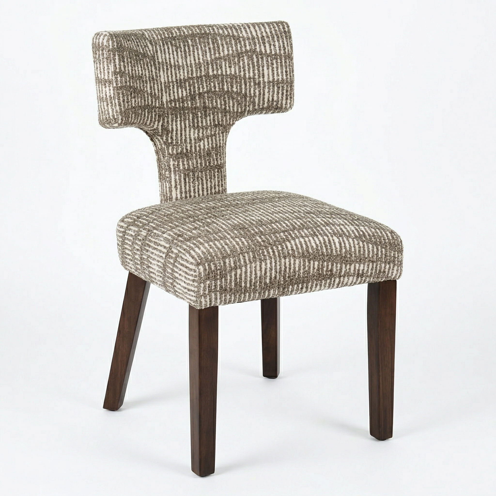Cyber Homemake ● Silla de Comedor Mid-Century con Patrón Geométrico