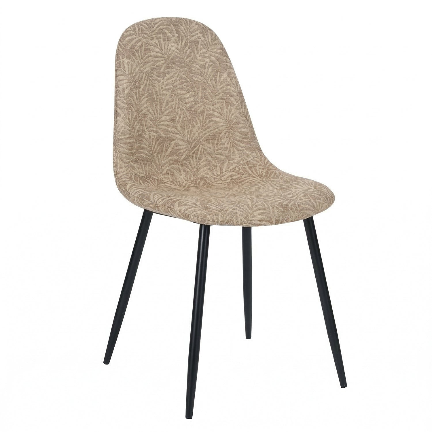 Cyber Homemake ● Silla de Comedor con Estampado de Hojas de Palmera (Beige)