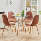 Mesa de Comedor Redonda de Vidrio Para 2-4 Personas (Vidrio + Base Natural)