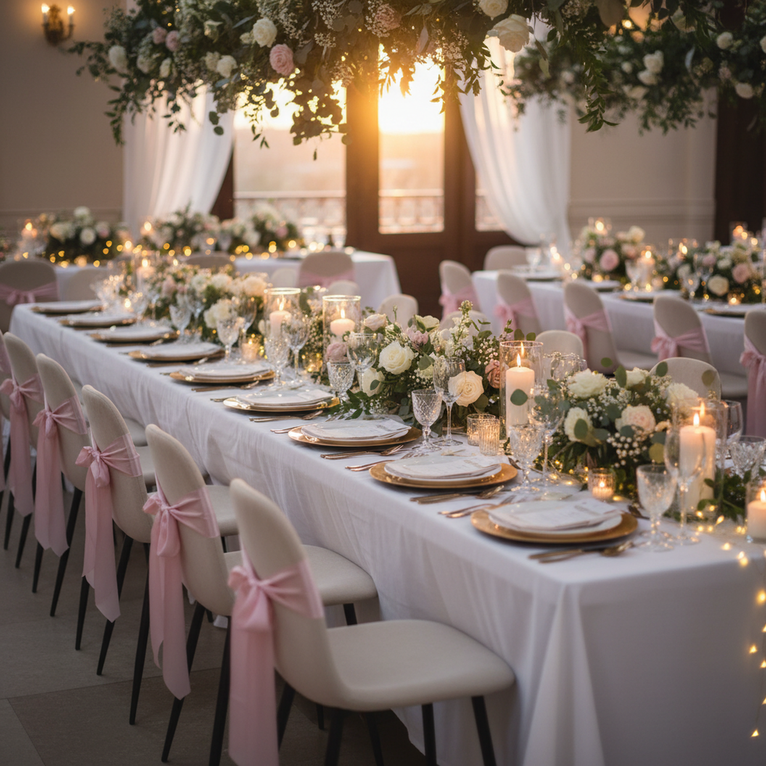 Juego de 4 Sillas de Comedor Modernas Diseño de Tubo de Metal Beige