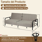 Sofá Cama Multifuncional: Tres ángulos Ajustables + Estructura de Muelles (Gris)
