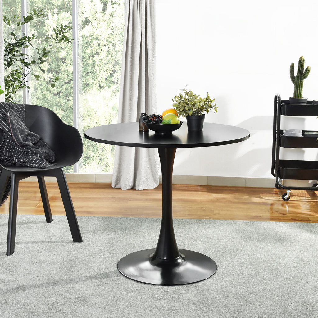 Mesa de Comedor Redonda Pequeña Eames de 2 a 4 Plazas Color Negro