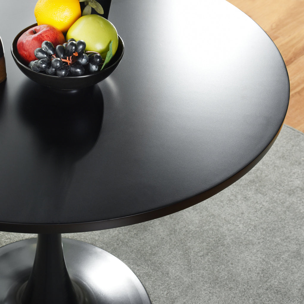 Mesa de Comedor Redonda Pequeña Eames de 2 a 4 Plazas Color Negro