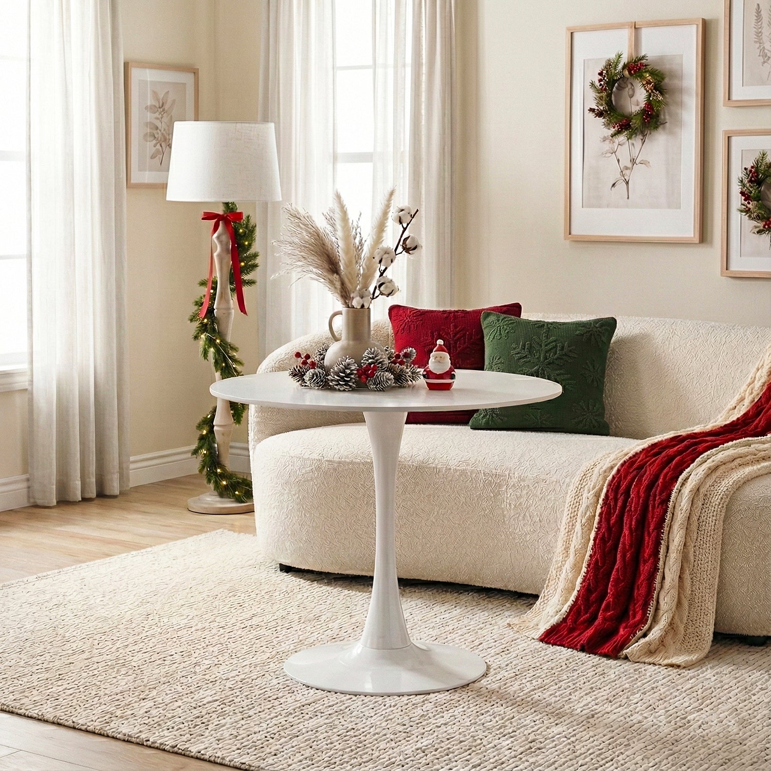 Mesa de Comedor Redonda Pequeña Eames de 2 a 4 Plazas Color Blanco