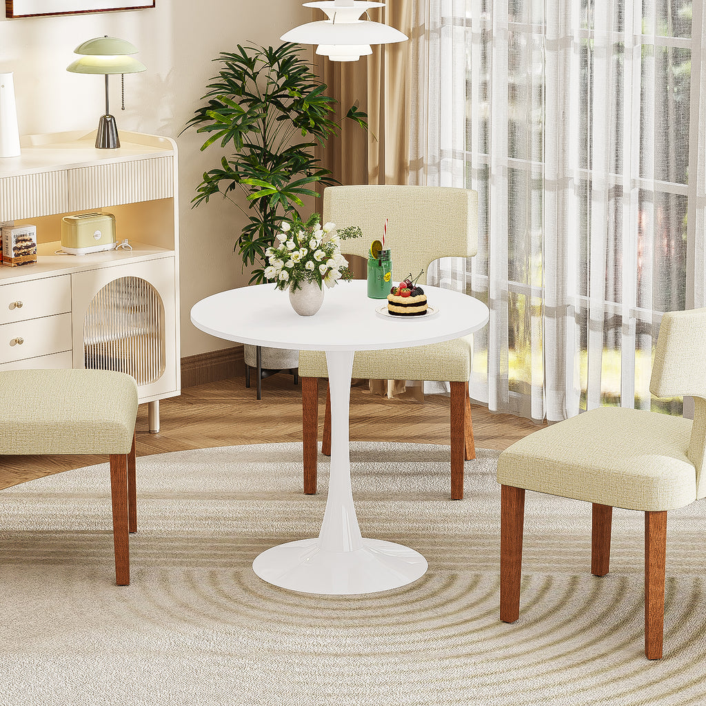 Mesa de Comedor Redonda Pequeña Eames de 2 a 4 Plazas Color Blanco