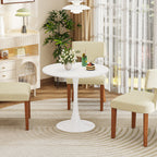 Mesa de Comedor Redonda Pequeña Eames de 2 a 4 Plazas Color Blanco
