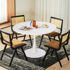 Mesa de Comedor Redonda Pequeña Eames de 2 a 4 Plazas Color Blanco