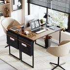 Escritorio de Bolsillo Moderno con Almacenaje 100 X 48 X 74 cm Marrón