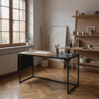 Escritorio de Bolsillo Moderno con Almacenaje 100 X 48 X 74 cm Marrón