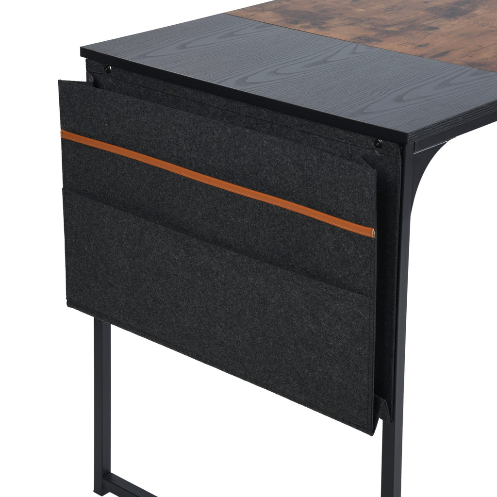 Escritorio Moderno con Bolsa de Almacenamiento Marrón 140 x 60 x 74 cm
