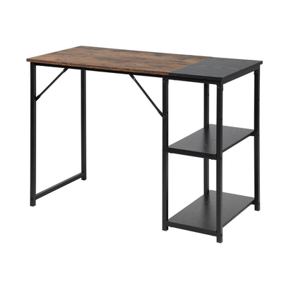 Escritorio de Almacenamiento Moderno 100 X 48 X 74 cm Marrón + Negro