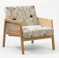 Cyber Homemake ● Sillón Individual con Diseño de Ratán Tejido y Estructura de Madera (Beige)