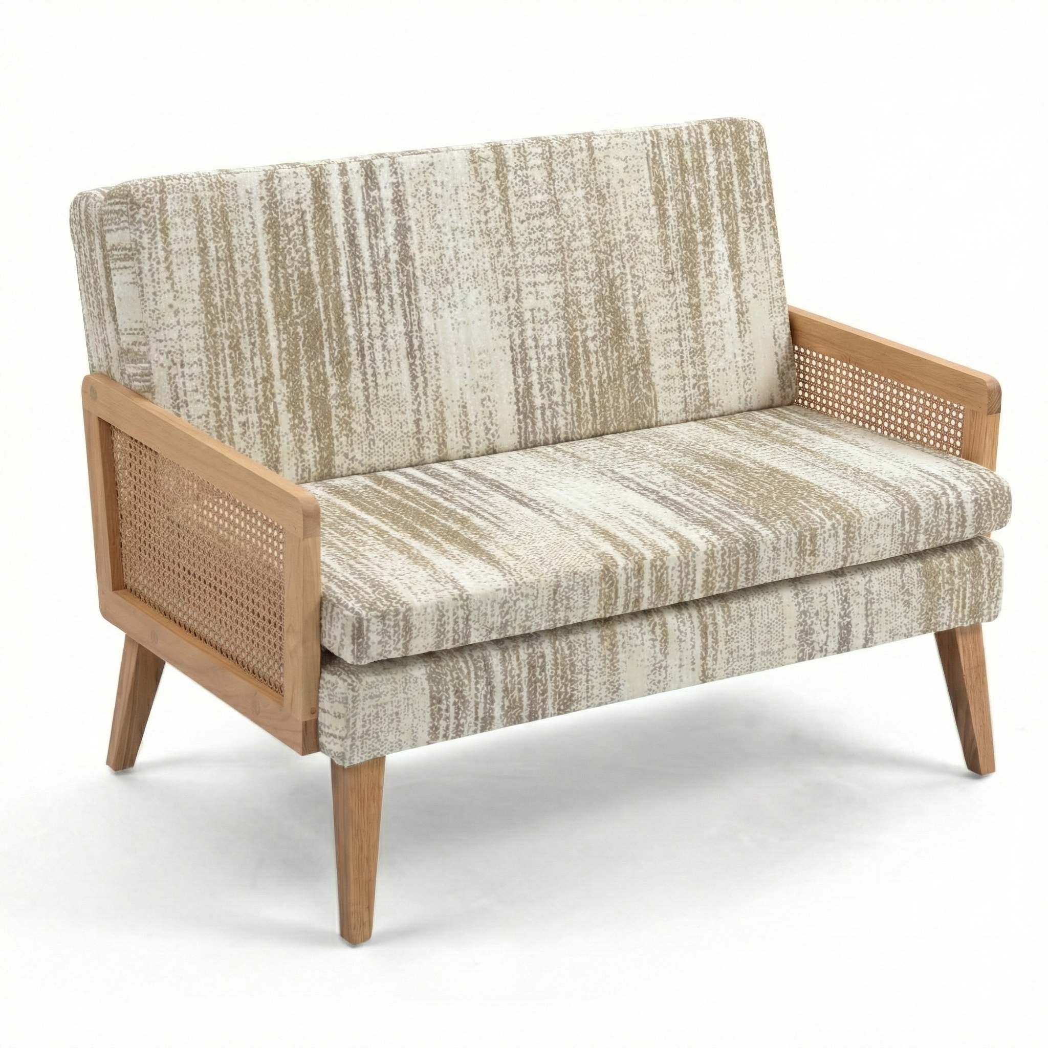 Cyber Homemake ● Sofá Doble de Ratán de Estilo Bohemio (Brown)