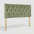 Cyber Homemake ● Cabecera de Cama Twin Tapizada con Altura Ajustable Patas de Madera Acolchada (Verde)