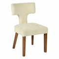 Cyber Homemake ● Silla de Comedor Moderna de Pana a Rayas 2 piezas (Beige)