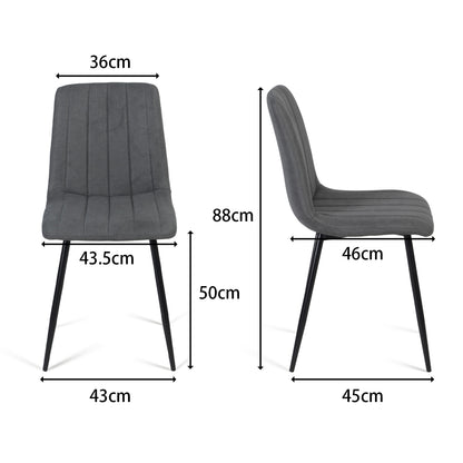 Juego de 4 Sillas para Comedor  Gris