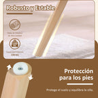 Juego de Sillas de Comedor Nórdicas de Madera - 2 Piezas (Gris)
