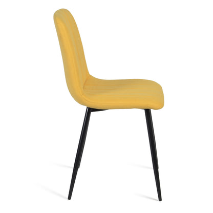Juego de 4 Sillas para Comedor Amarillo
