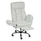 Silla de Oficina de Peluche Reclinable con Brazos Abatibles para Sentarte con Piernas Cruzadas